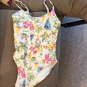 Tropical Print Swimsuit